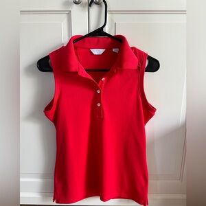 Callaway women golf sleeveless polo S